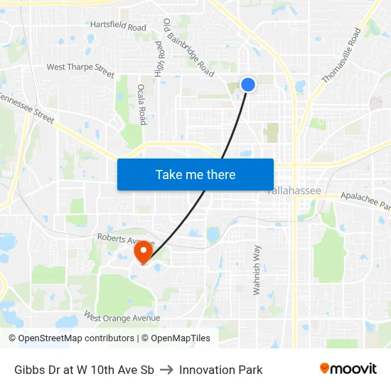 Gibbs Dr at W 10th Ave Sb to Innovation Park map