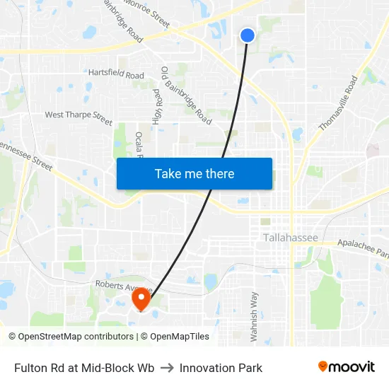 Fulton Rd at Mid-Block Wb to Innovation Park map