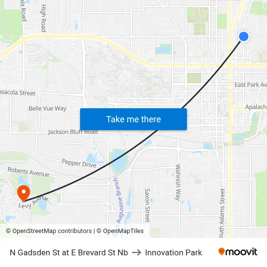 N Gadsden St at E Brevard St Nb to Innovation Park map