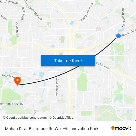 Mahan Dr at Blairstone Rd Wb to Innovation Park map