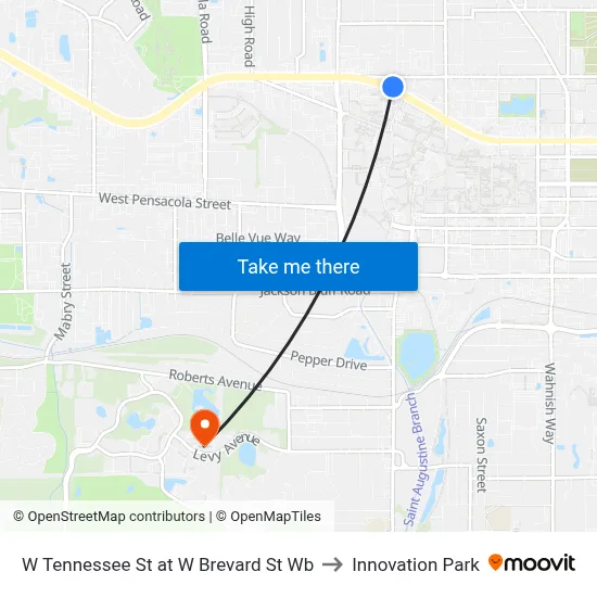 W Tennessee St at W Brevard St Wb to Innovation Park map