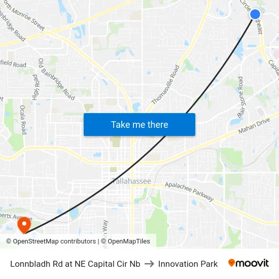 Lonnbladh Rd at NE Capital Cir Nb to Innovation Park map