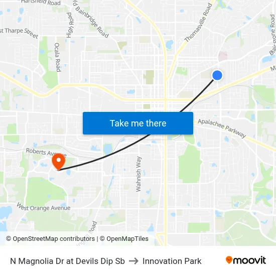 N Magnolia Dr at Devils Dip Sb to Innovation Park map