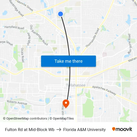 Fulton Rd at Mid-Block Wb to Florida A&M University map