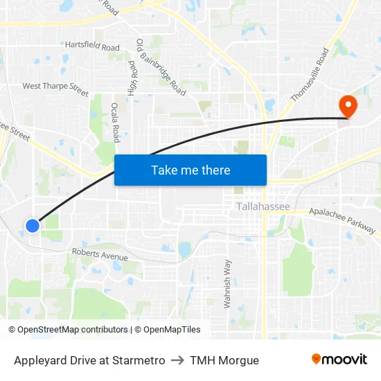 Appleyard Drive at Starmetro to TMH Morgue map