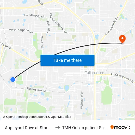 Appleyard Drive at Starmetro to TMH Out/In patient Surgery map