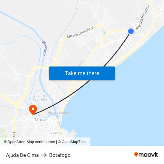 Ajuda De Cima to Botafogo map