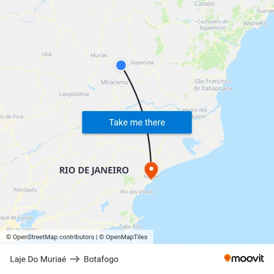 Laje Do Muriaé to Botafogo map
