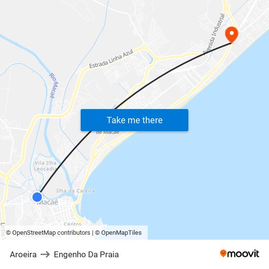 Aroeira to Engenho Da Praia map