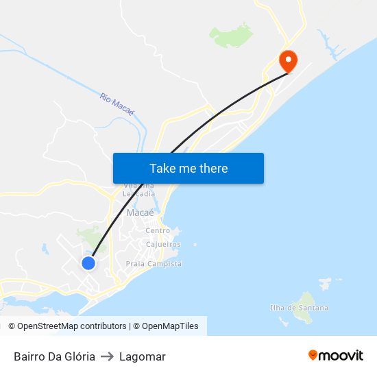 Bairro Da Glória to Lagomar map