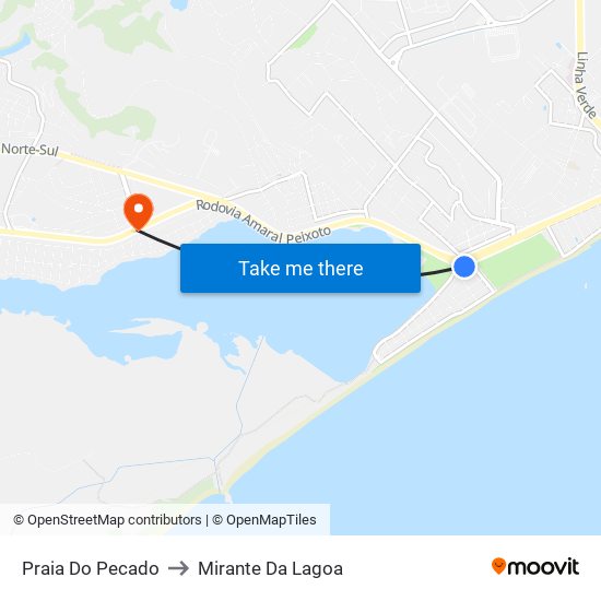 Praia Do Pecado to Mirante Da Lagoa map