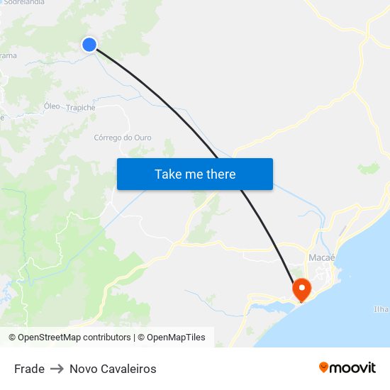 Frade to Novo Cavaleiros map