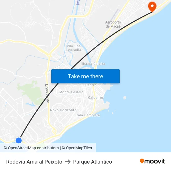 Rodovia Amaral Peixoto to Parque Atlantico map