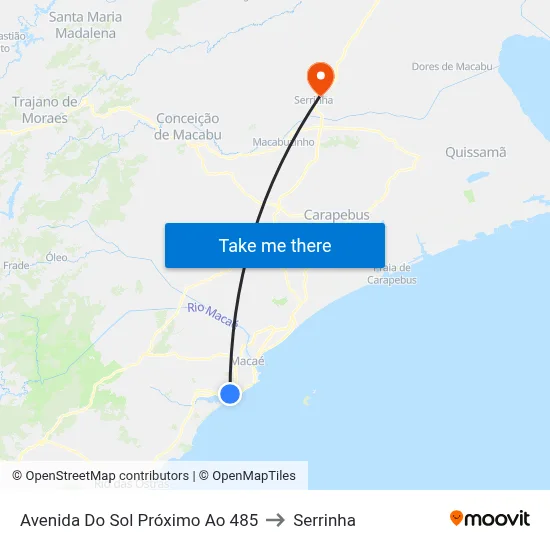 Avenida Do Sol Próximo Ao 485 to Serrinha map