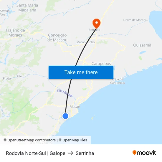 Rodovia Norte-Sul | Galope to Serrinha map