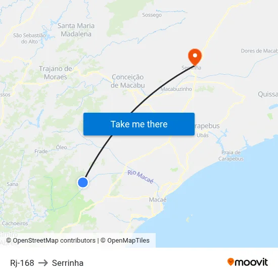 Rj-168 to Serrinha map