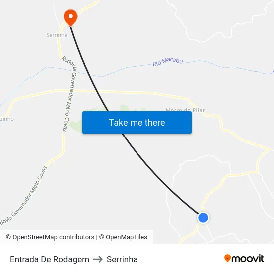 Entrada De Rodagem to Serrinha map