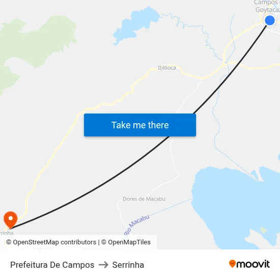 Prefeitura De Campos to Serrinha map