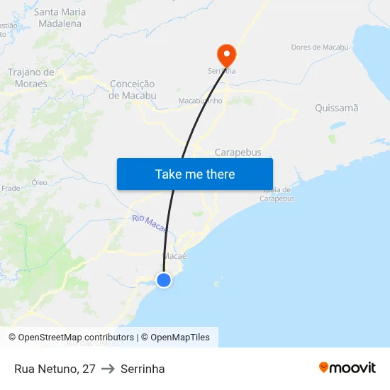 Rua Netuno, 27 to Serrinha map