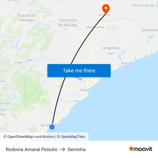 Rodovia Amaral Peixoto to Serrinha map