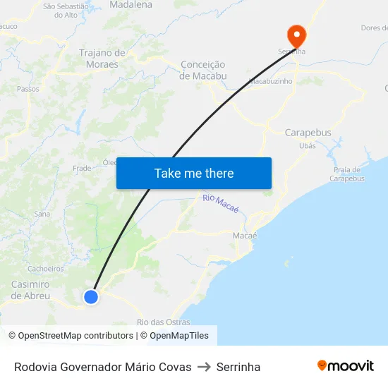 Rodovia Governador Mário Covas to Serrinha map