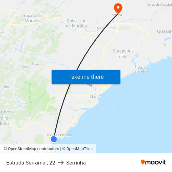Estrada Serramar, 22 to Serrinha map