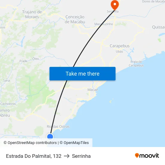 Estrada Do Palmital, 132 to Serrinha map