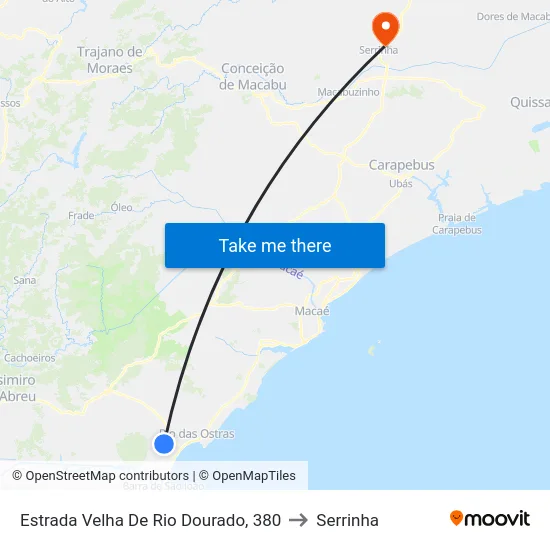 Estrada Velha De Rio Dourado, 380 to Serrinha map