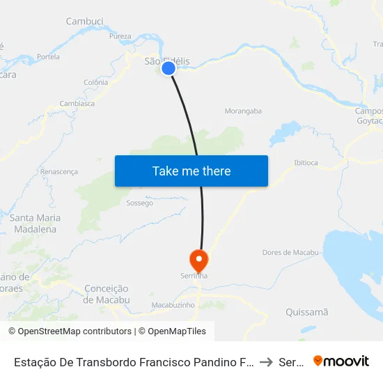 Estação De Transbordo Francisco Pandino Filho (Chiquinho Pandino) to Serrinha map