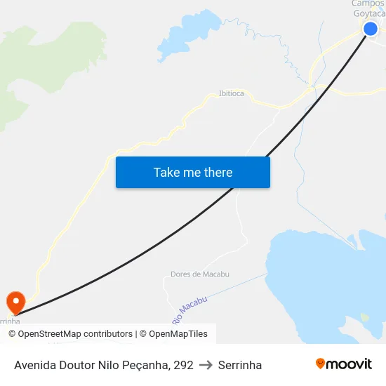 Avenida Doutor Nilo Peçanha, 292 to Serrinha map