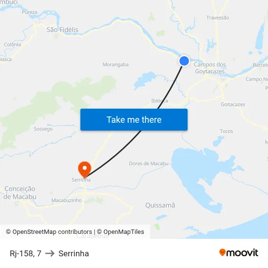 Rj-158, 7 to Serrinha map