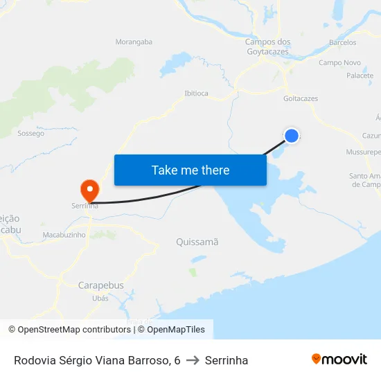 Rodovia Sérgio Viana Barroso, 6 to Serrinha map