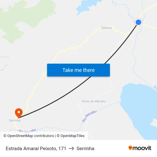 Estrada Amaral Peixoto, 171 to Serrinha map