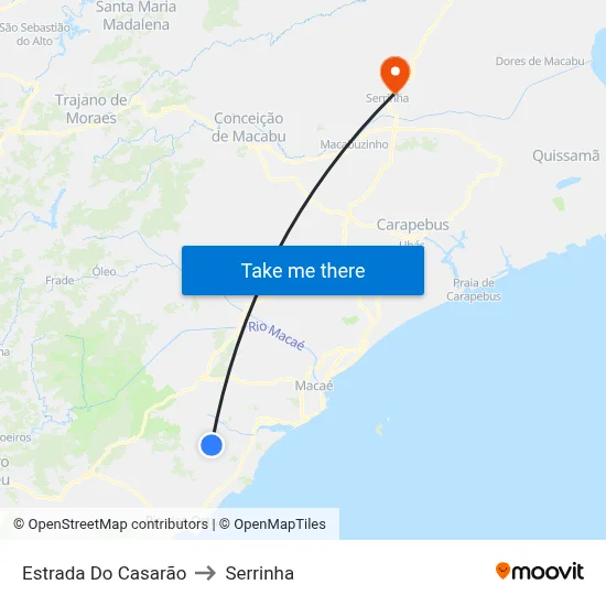 Estrada Do Casarão to Serrinha map