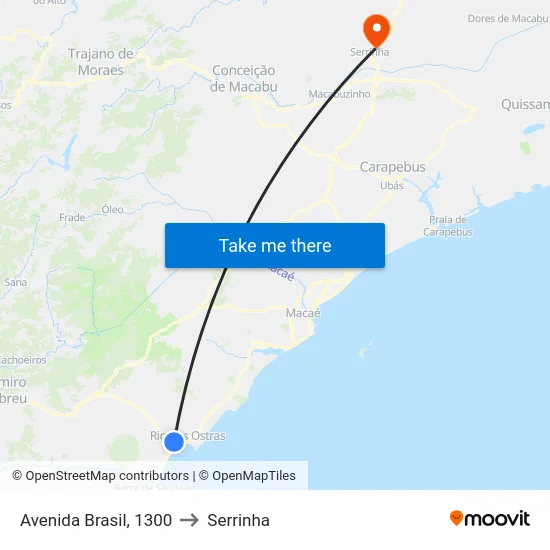 Avenida Brasil, 1300 to Serrinha map