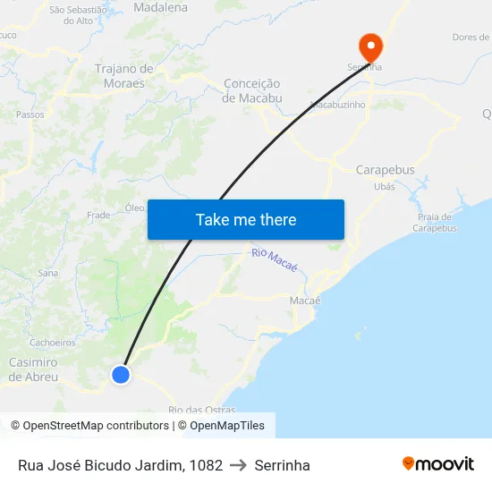 Rua José Bicudo Jardim, 1082 to Serrinha map