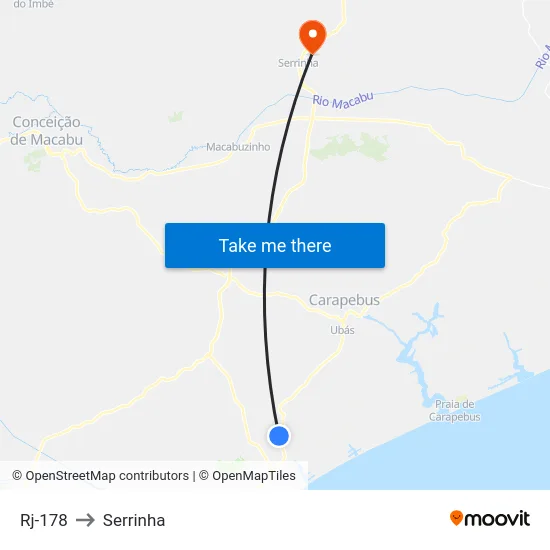 Rj-178 to Serrinha map