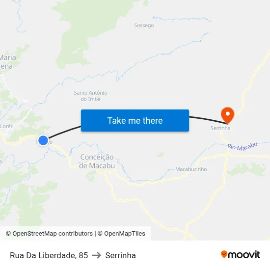 Rua Da Liberdade, 85 to Serrinha map