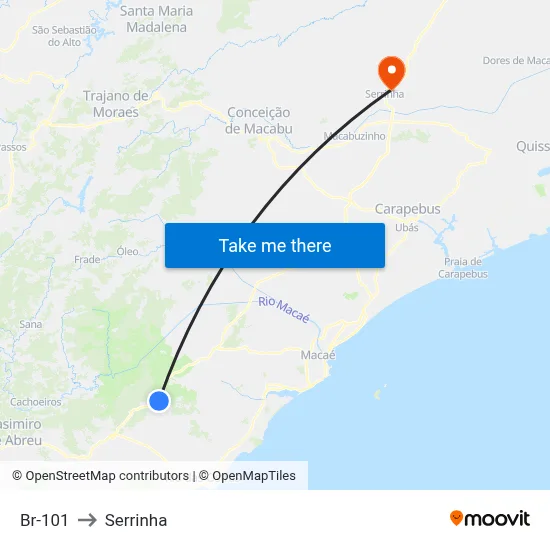 Br-101 to Serrinha map