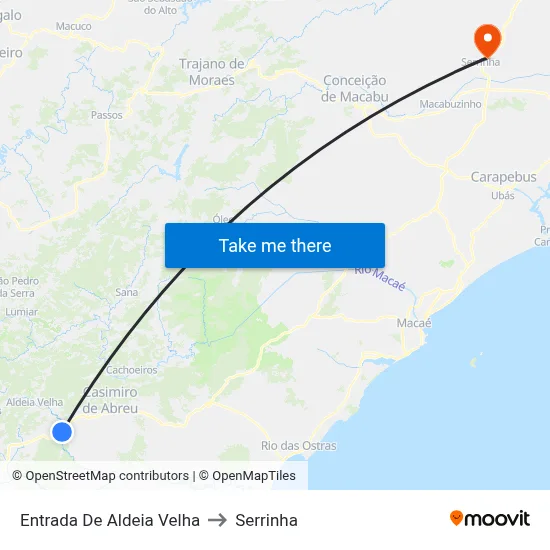 Entrada De Aldeia Velha to Serrinha map