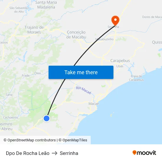 Dpo De Rocha Leão to Serrinha map