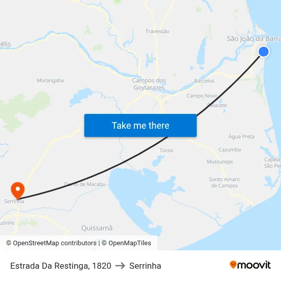 Estrada Da Restinga, 1820 to Serrinha map