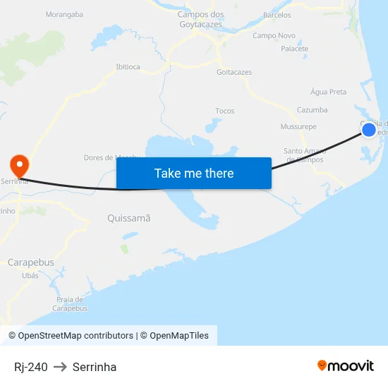 Rj-240 to Serrinha map