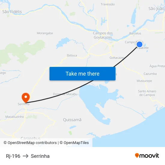 Rj-196 to Serrinha map