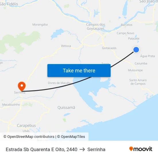 Estrada Sb Quarenta E Oito, 2440 to Serrinha map