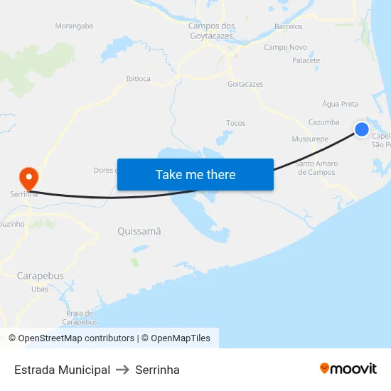 Estrada Municipal to Serrinha map