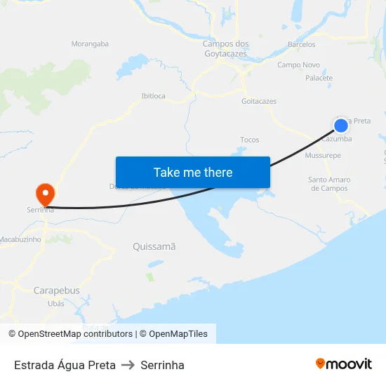 Estrada Água Preta to Serrinha map