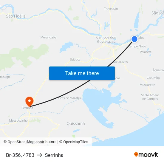Br-356, 4783 to Serrinha map