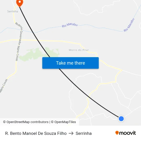 R. Bento Manoel De Souza Filho to Serrinha map