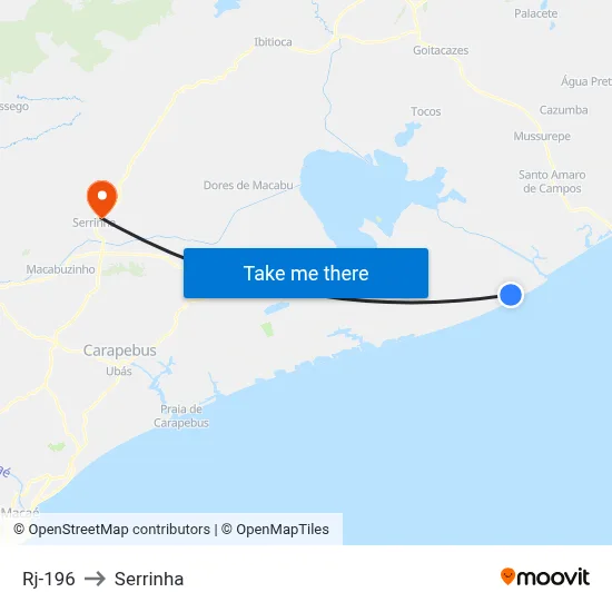 Rj-196 to Serrinha map